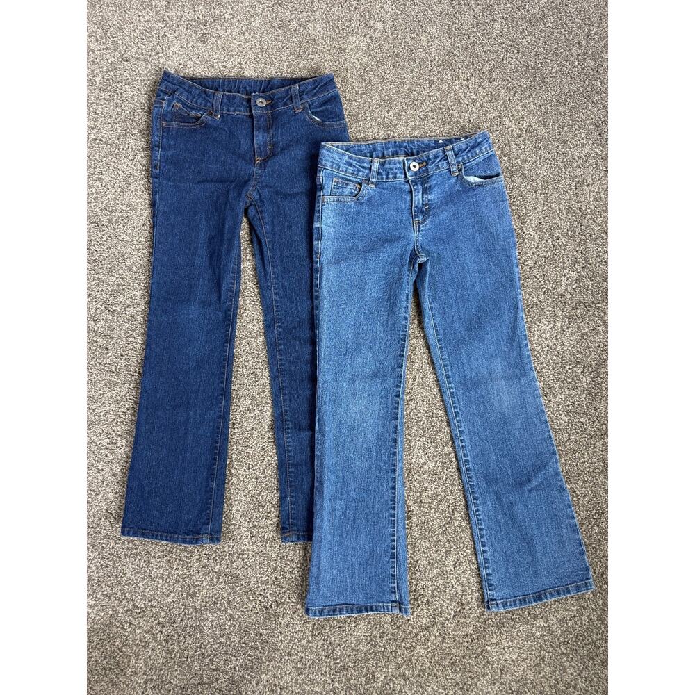 Faded Glory Girls Jeans Size 8 Medium Wash Stretch Denim